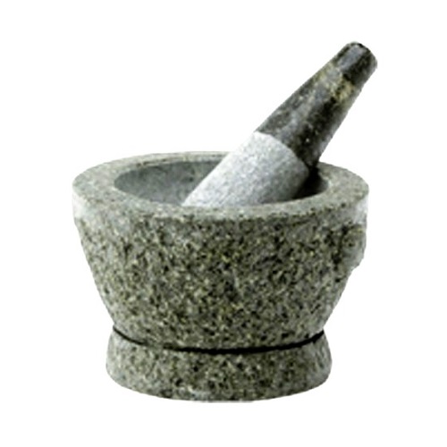 Mortaio thai in pietra Ø 15.5cm con pestello in pietra